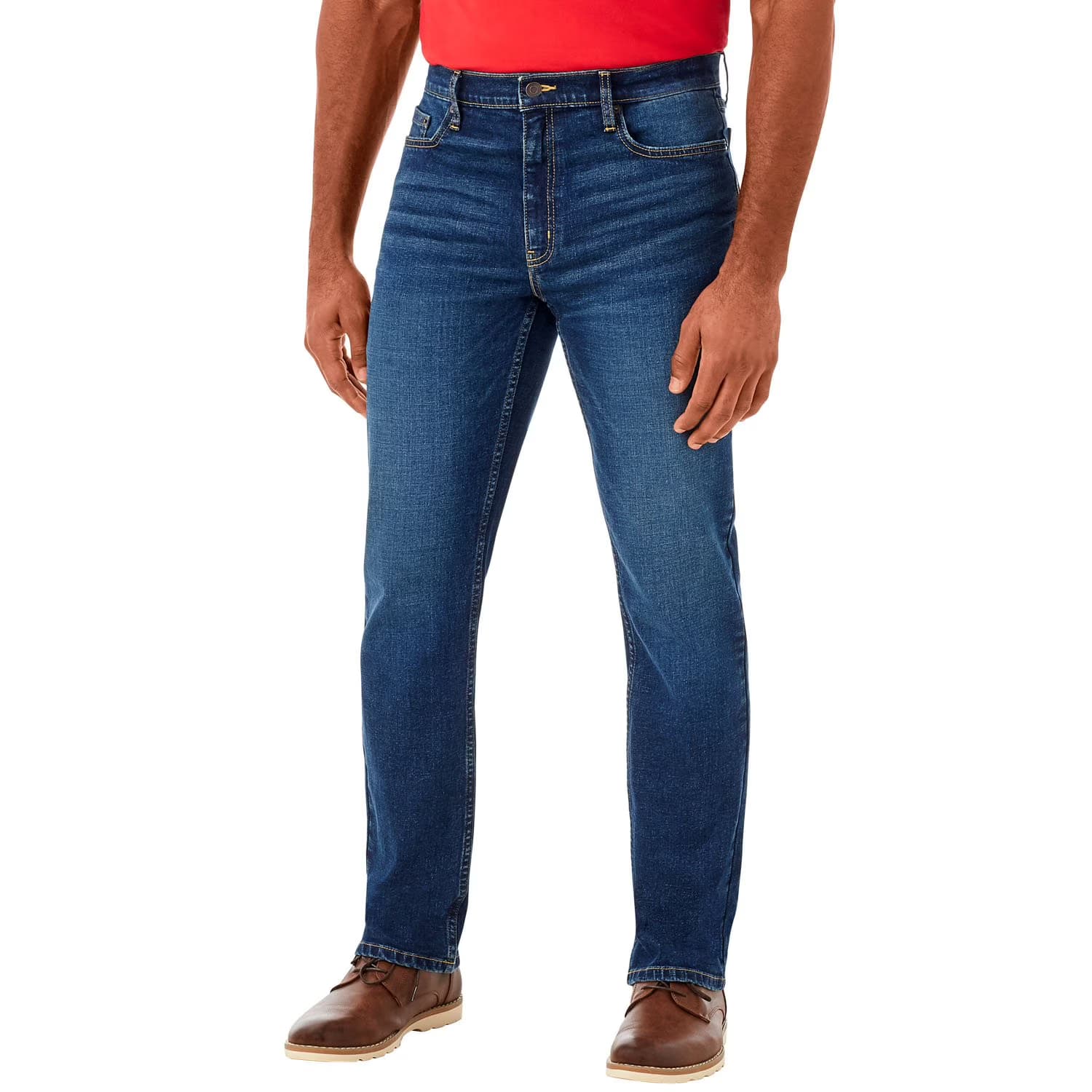 Jeans de Mezclilla para Hombre Corte Recto con Stretch Premium