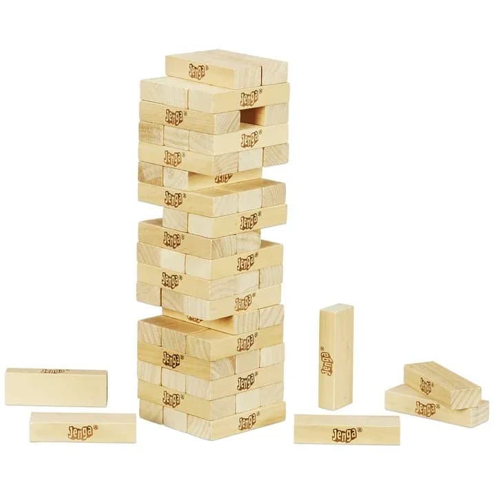 Juego Clásico Jenga con Bloques de Madera Maciza Genuina para Niños de 6 Años en Adelante - Miniatura 3