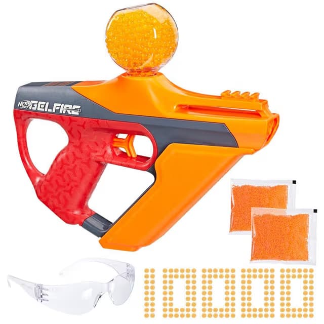 Lanzador Nerf Pro Gelfire Uproar, 10,000 Municiones Gelfire, Tolva de 400 Municiones, Gafas Protectoras, Edades 14+ - Miniatura 3