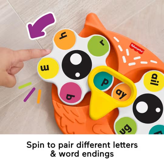 Juguete de Actividad de Aprendizaje Fisher-Price Spin ‘n Rhyme Fidget Spinner (Gira y Rima) para Niños Preescolares - Miniatura 3