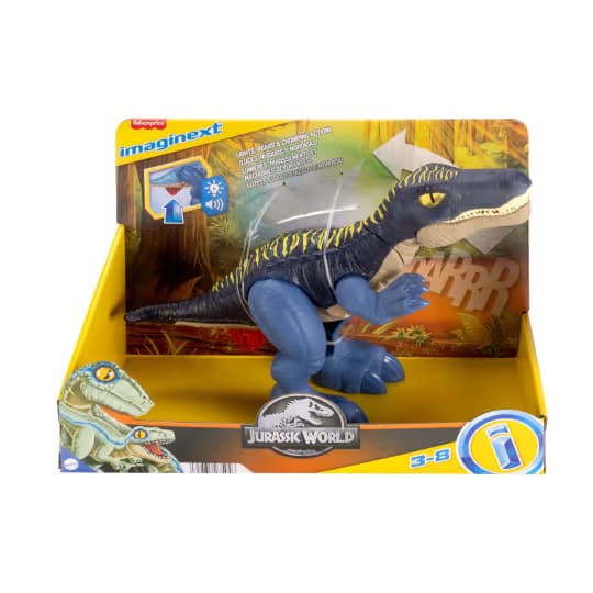 Juguete Dinosaurio Baryonyx Growl & Glow Jurassic World Imaginext con Luces, Sonidos y Acción de Mordida
