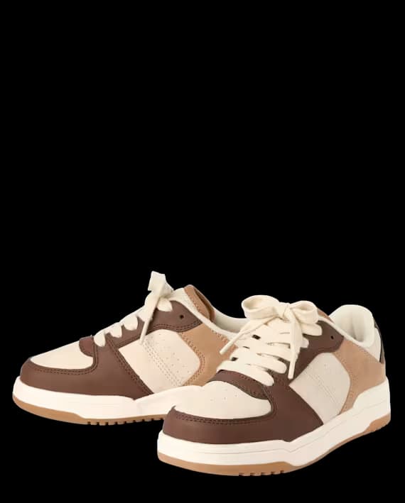 The Children’s Place – Zapatillas Low Top Colorblock para Niño – Marrones – Tallas 6–11