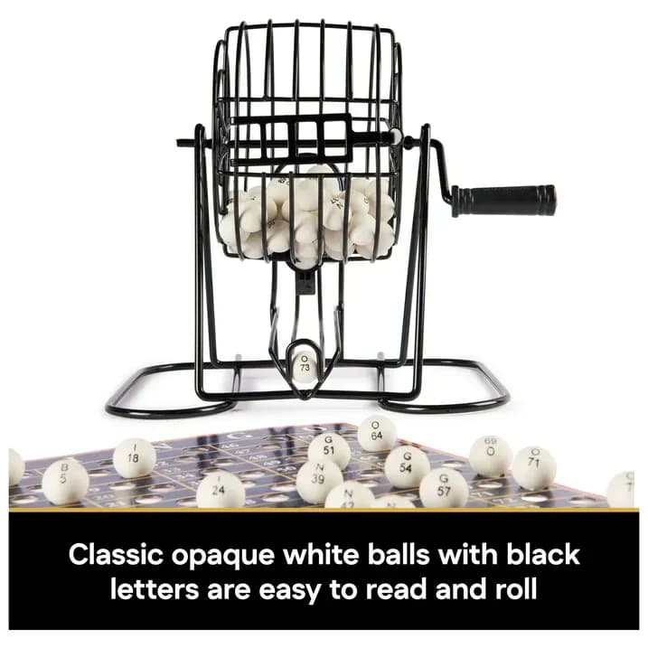 Juego de Bingo Deluxe Cardinal Classics Spin Master Games, Jaula de Metal con Bolas Numeradas, Edades 8+ - Miniatura 3