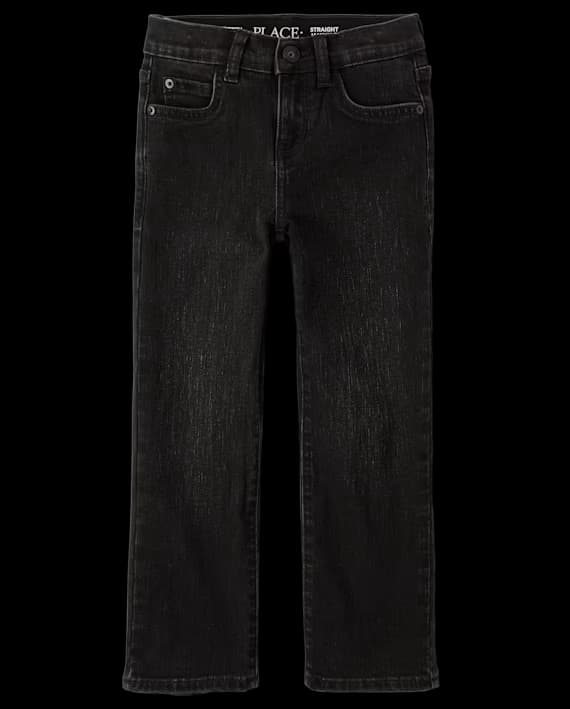 The Children’s Place – Jeans Rectos para Niño – Negro – Tallas 5–18
