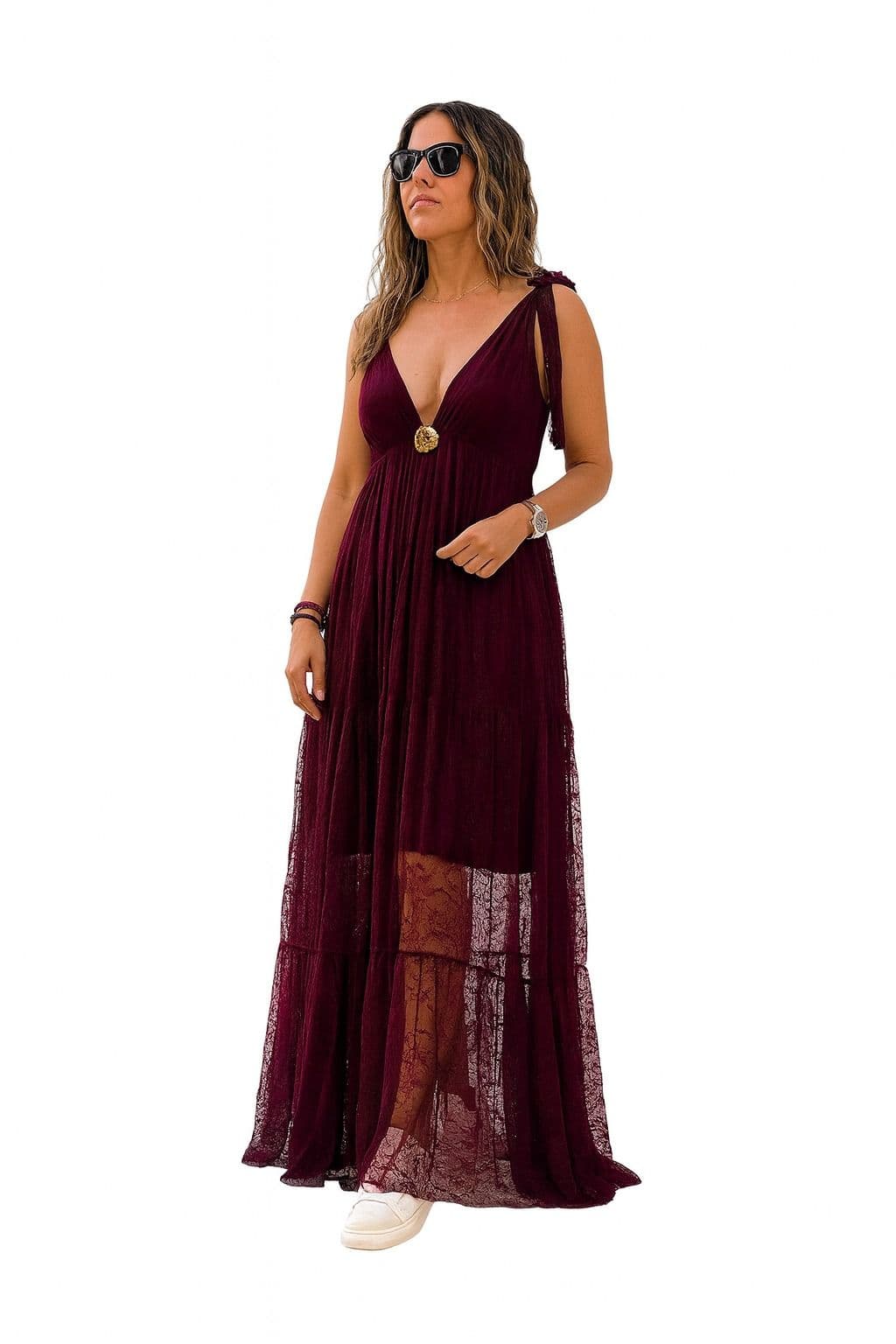 Vestido Largo Italiano de Encaje