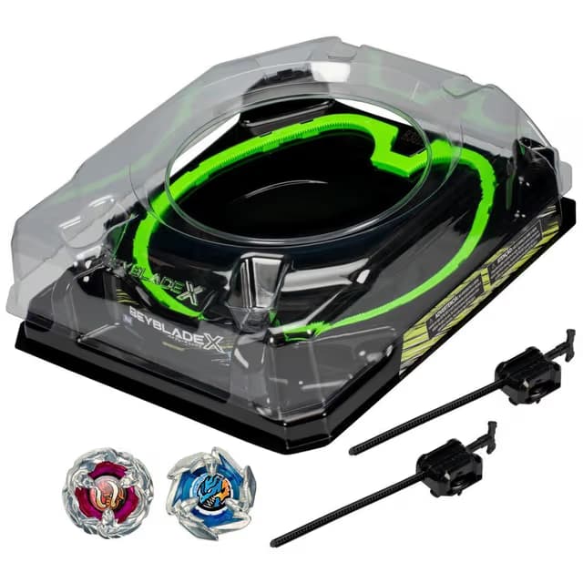 Set de Batalla Xtreme Beyblade X con Beystadium, 2 Tops de Giro a la Derecha y 2 Lanzadores
