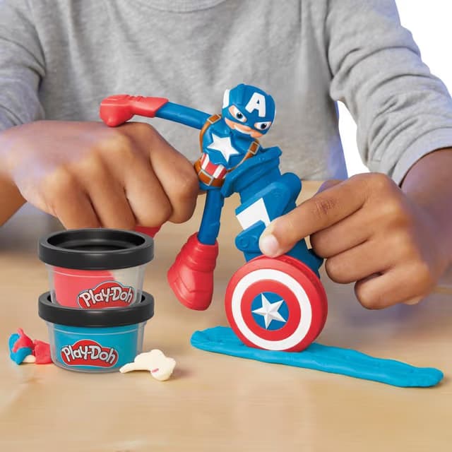 Set de Juego Escudo Estampador del Capitán América Play-Doh Marvel - Miniatura 3