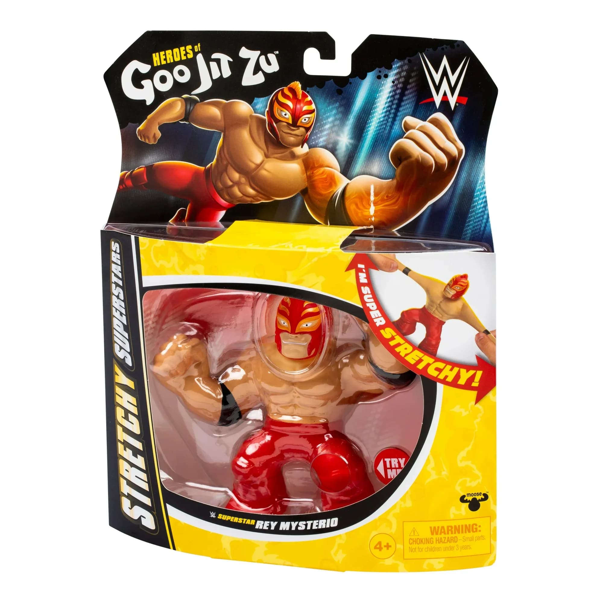 Figura Elástica Rey Mysterio Heroes of Goo Jit Zu WWE Stretchy Superstars, Edades 4+ - Miniatura 3