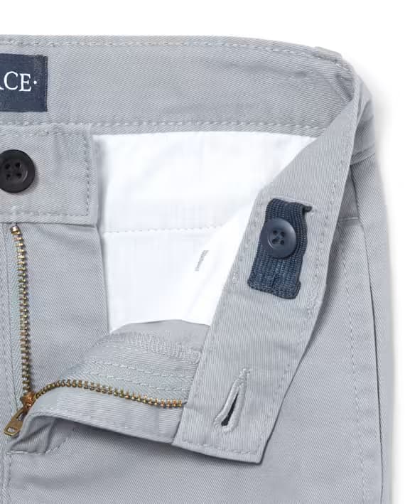 The Children’s Place – Pantalones Chino Rectos Stretch para Niño (Slim) – Gris – Tallas 5–18