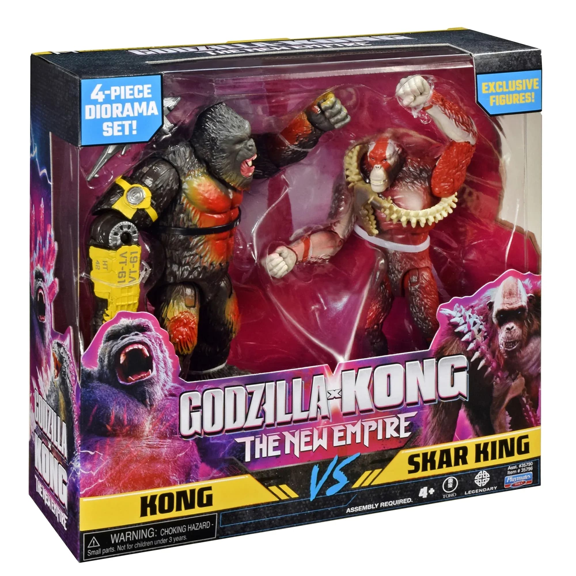 Pack de Figuras de Acción Coleccionables Godzilla x Kong (Versus 2-Pack), 4+ Edades