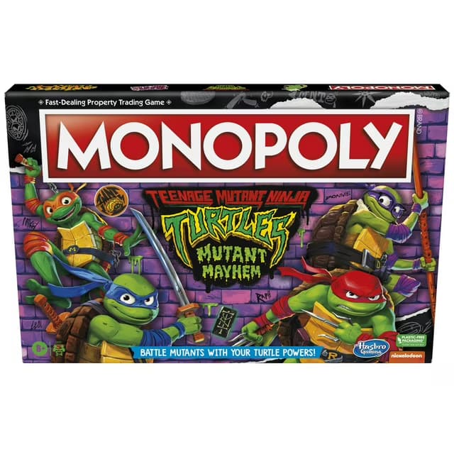 Monopoly Tortugas Ninja Mutantes Adolescentes: Edición Furia Mutante, Juego de Mesa para Niños de 8+ Años