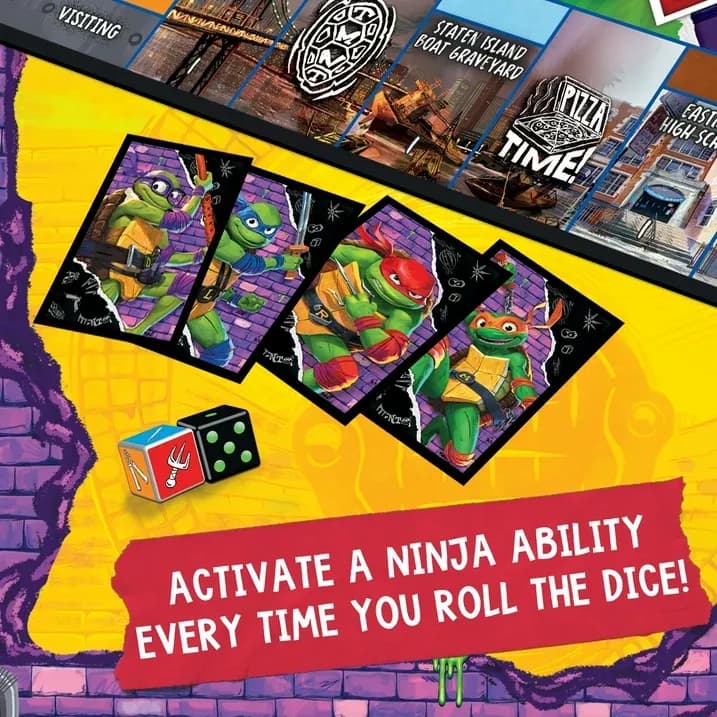 Monopoly Tortugas Ninja Mutantes Adolescentes: Edición Furia Mutante, Juego de Mesa para Niños de 8+ Años - Miniatura 3
