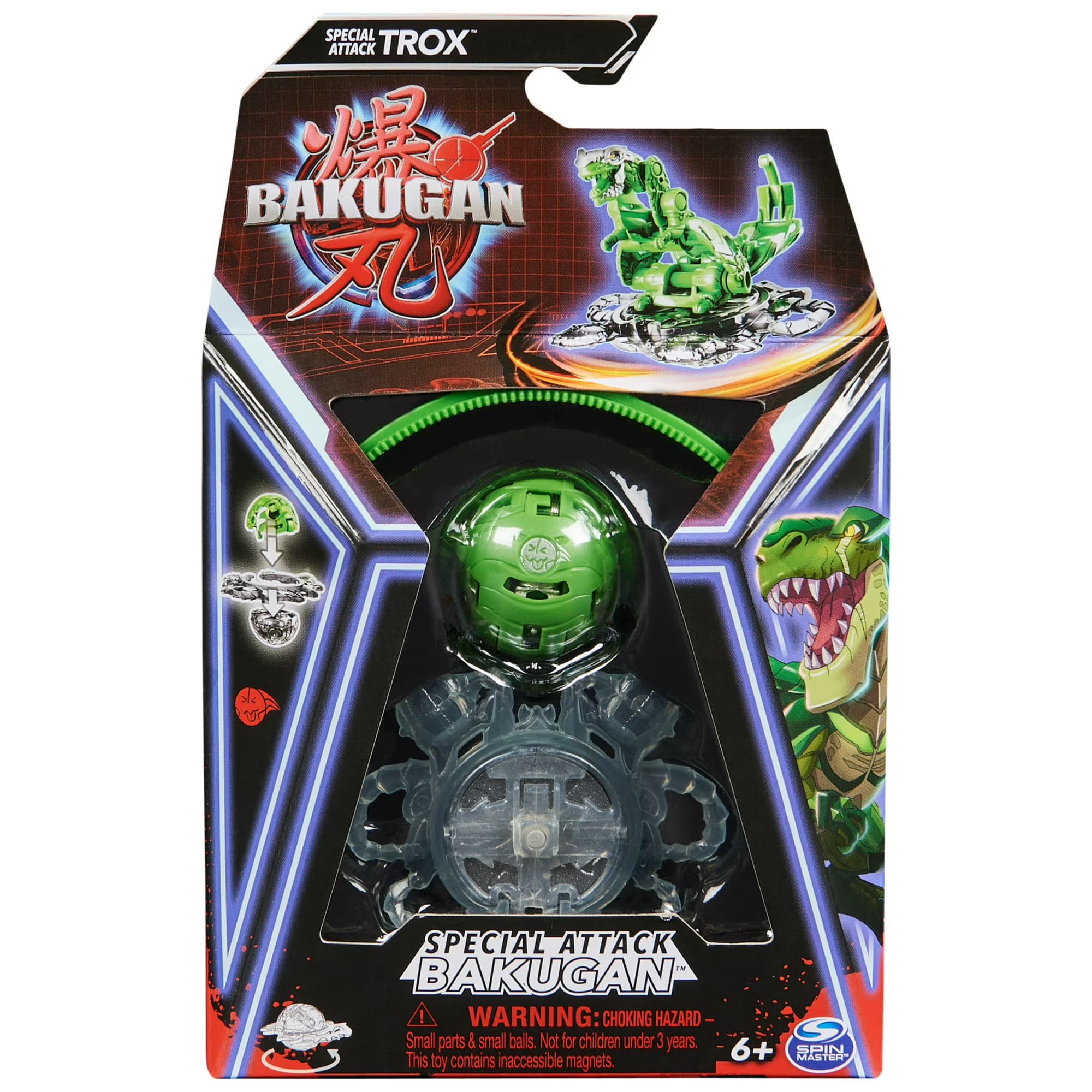 Bakugan Special Attack Trox, Figura de Acción Giratoria y Personalizable, Juguetes para Niños y Niñas