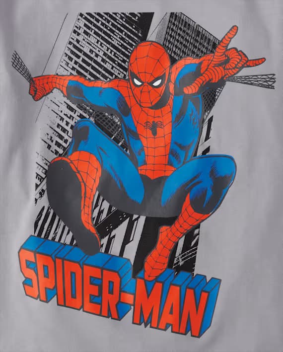 The Children’s Place – Camiseta Gráfica de Spider-Man™ para Niño – Gris – Tallas XS–XL