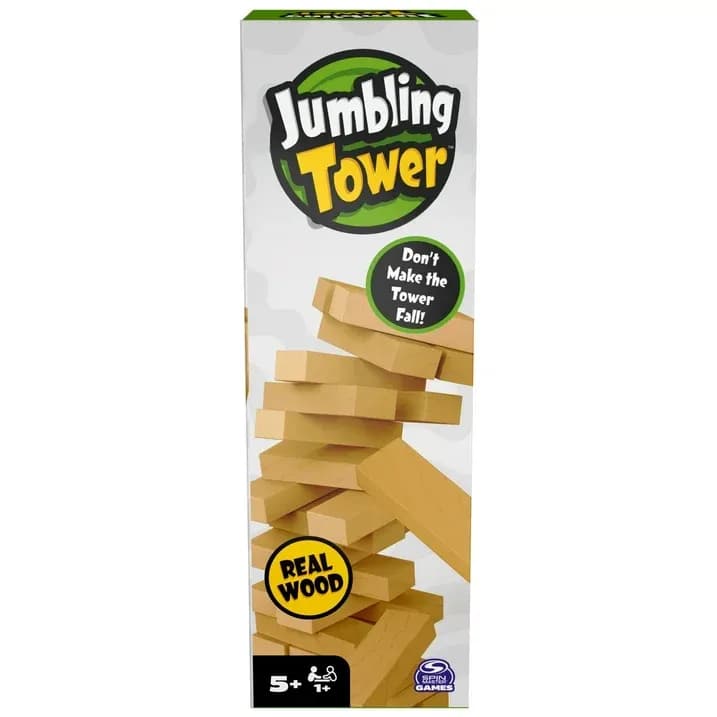Juego de Habilidad Torre Inestable de Madera de Colores Jumbling Tower Spin Master Games para Niños 5+