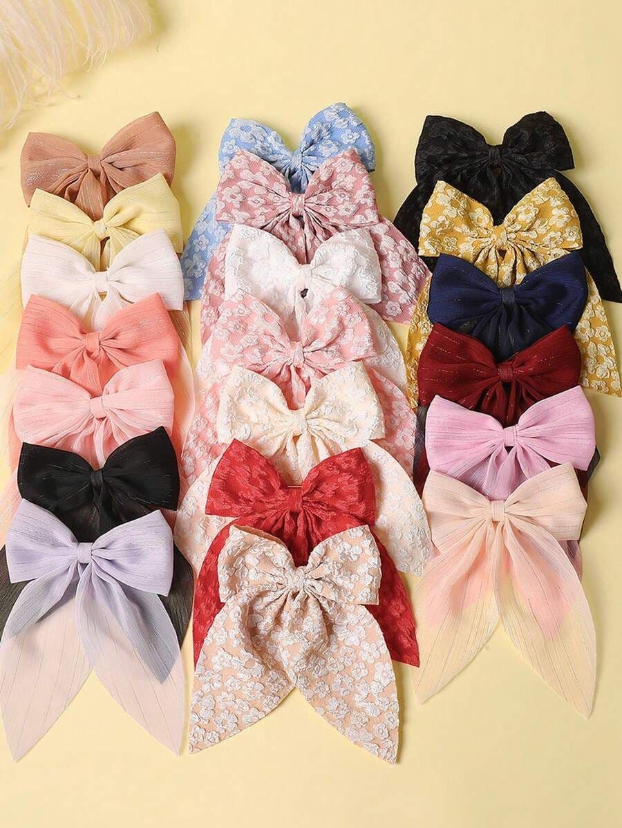 Set de 7/9/11/18/20 Ganchos para el Cabello con Lazo – Accesorios Multifuncionales y Adorables