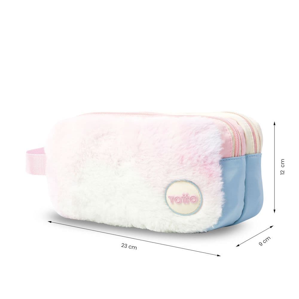 Cartuchera Escolar Grande para Niña 2 Cuerpos Bloum Azul