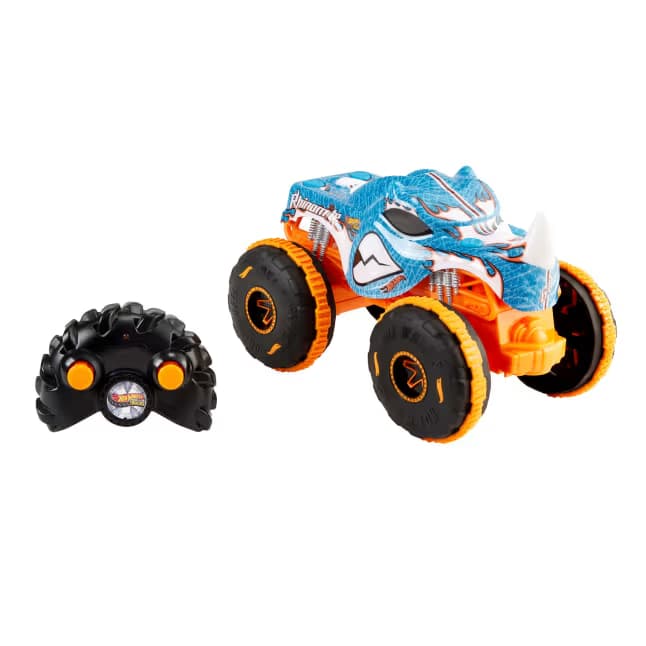 Camión de Juguete a Control Remoto Hot Wheels Monster Trucks Rhinomite a Escala 1:24