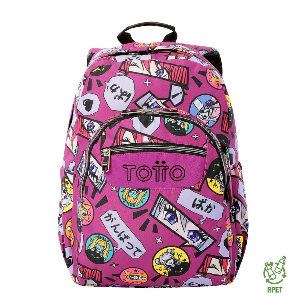 Morral Escolar Niña Porta PC 14" Acuarela - Rosado