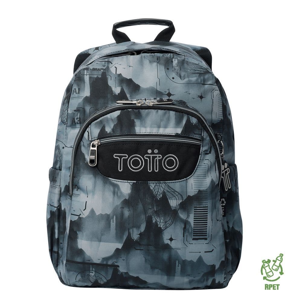 Morral Juvenil Porta PC 14" Acuarela - Gris