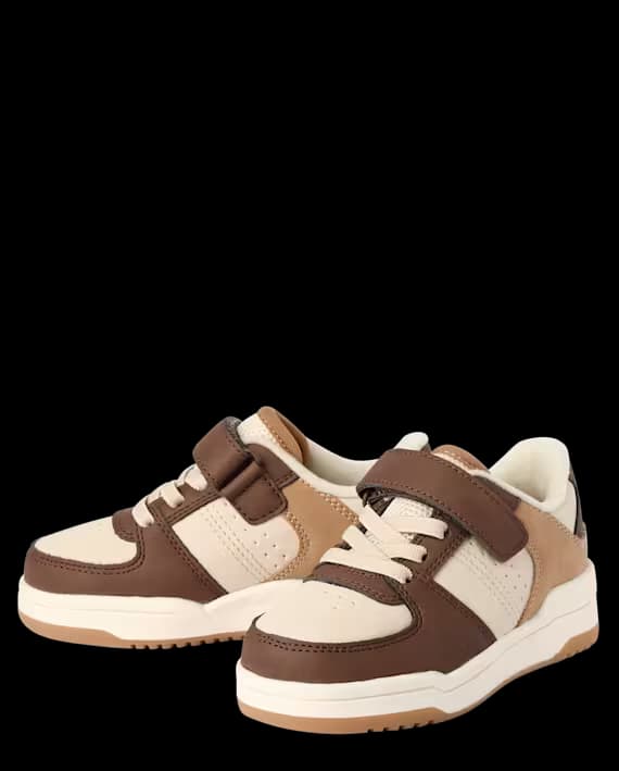 The Children’s Place – Zapatillas Low Top Colorblock para Niño Toddler – Marrones