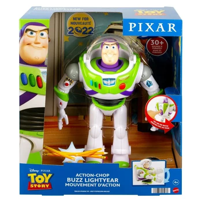 Figura Coleccionable Disney Pixar Toy Story Buzz Lightyear Parlante de 25 cm con Acción de Golpe