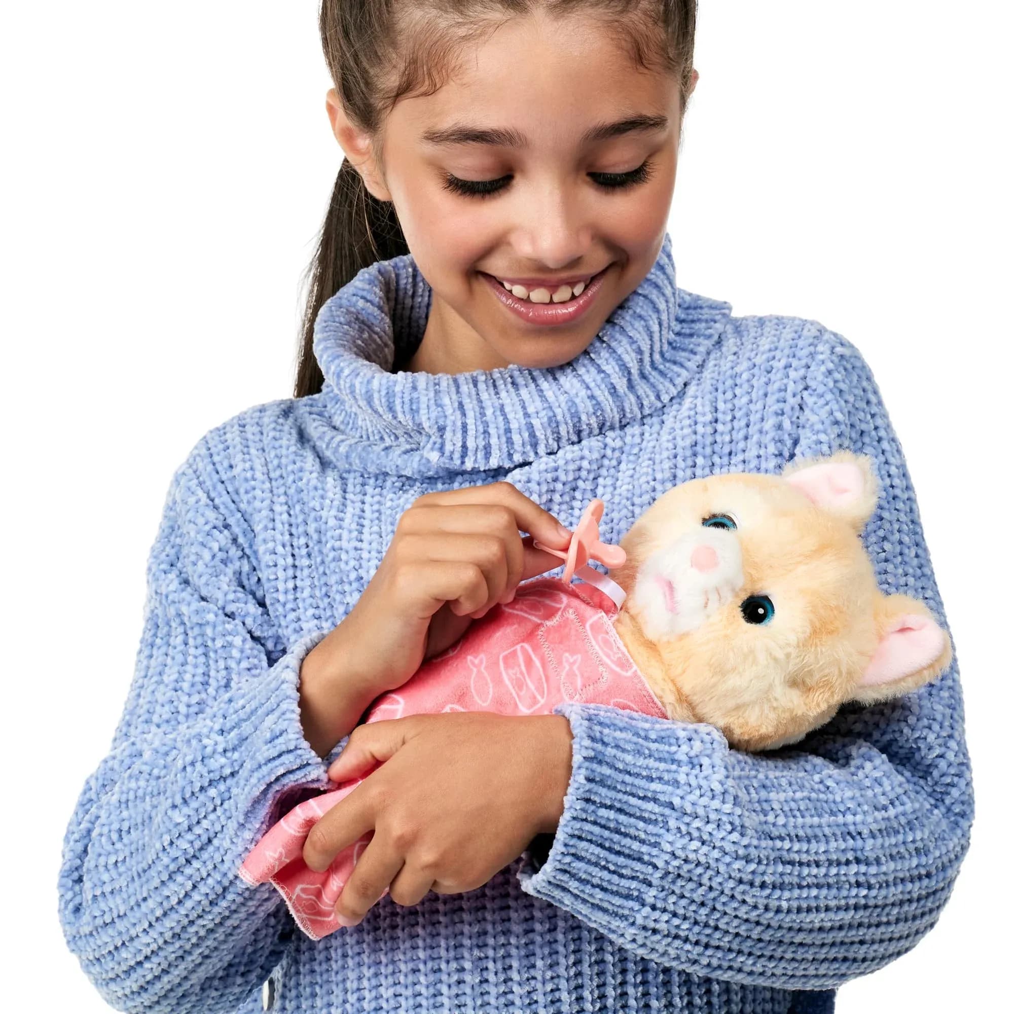 Mascota Interactiva Little Live Pets Cozy Dozy Ginger La Gatita, Peluche con 25+ Sonidos y Reacciones, Edades 4+