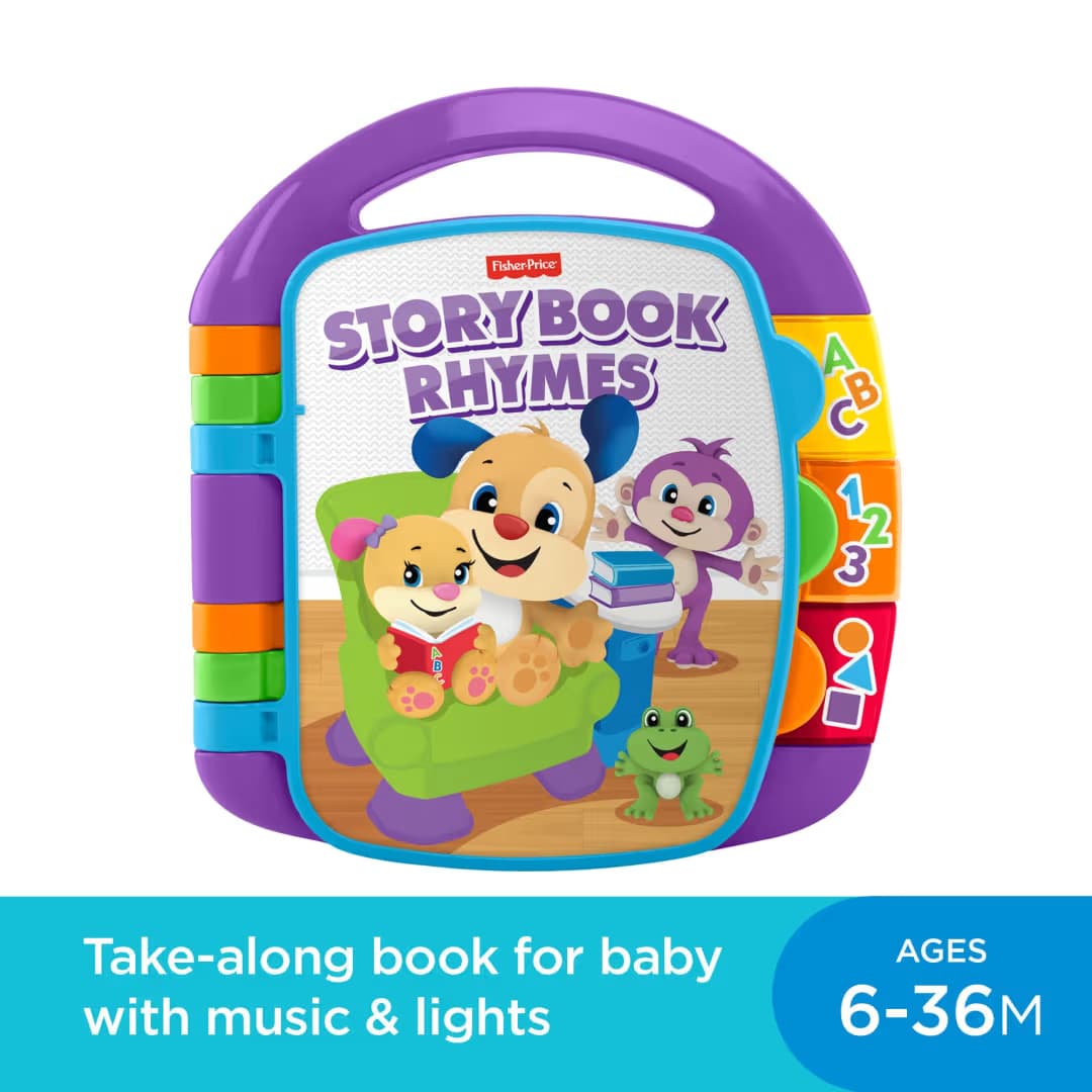 Juguete Electrónico Musical de Aprendizaje Fisher-Price Laugh & Learn Storybook Rhymes (Rimas de Cuentos) Para Bebés y Niños Pequeños