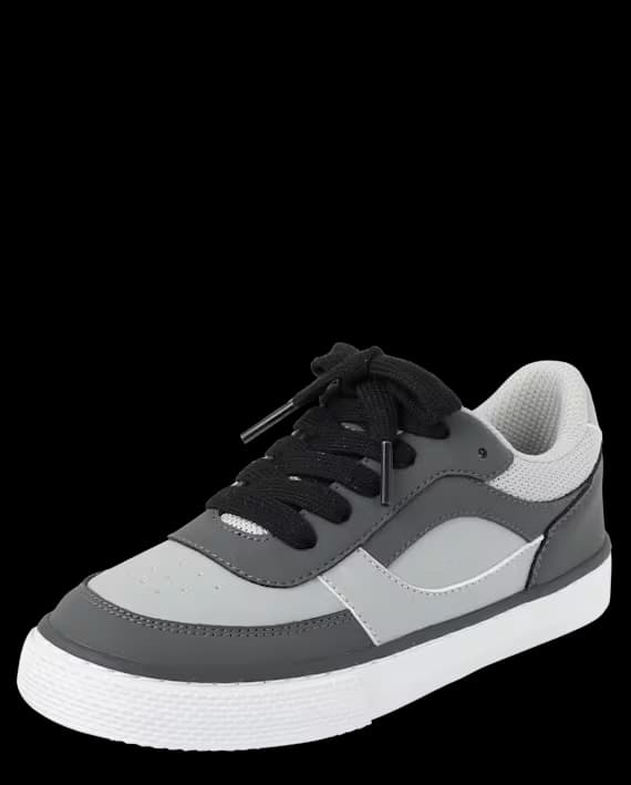 The Children’s Place – Zapatillas Low Top Colorblock para Niño – Grises – Tallas 6–11