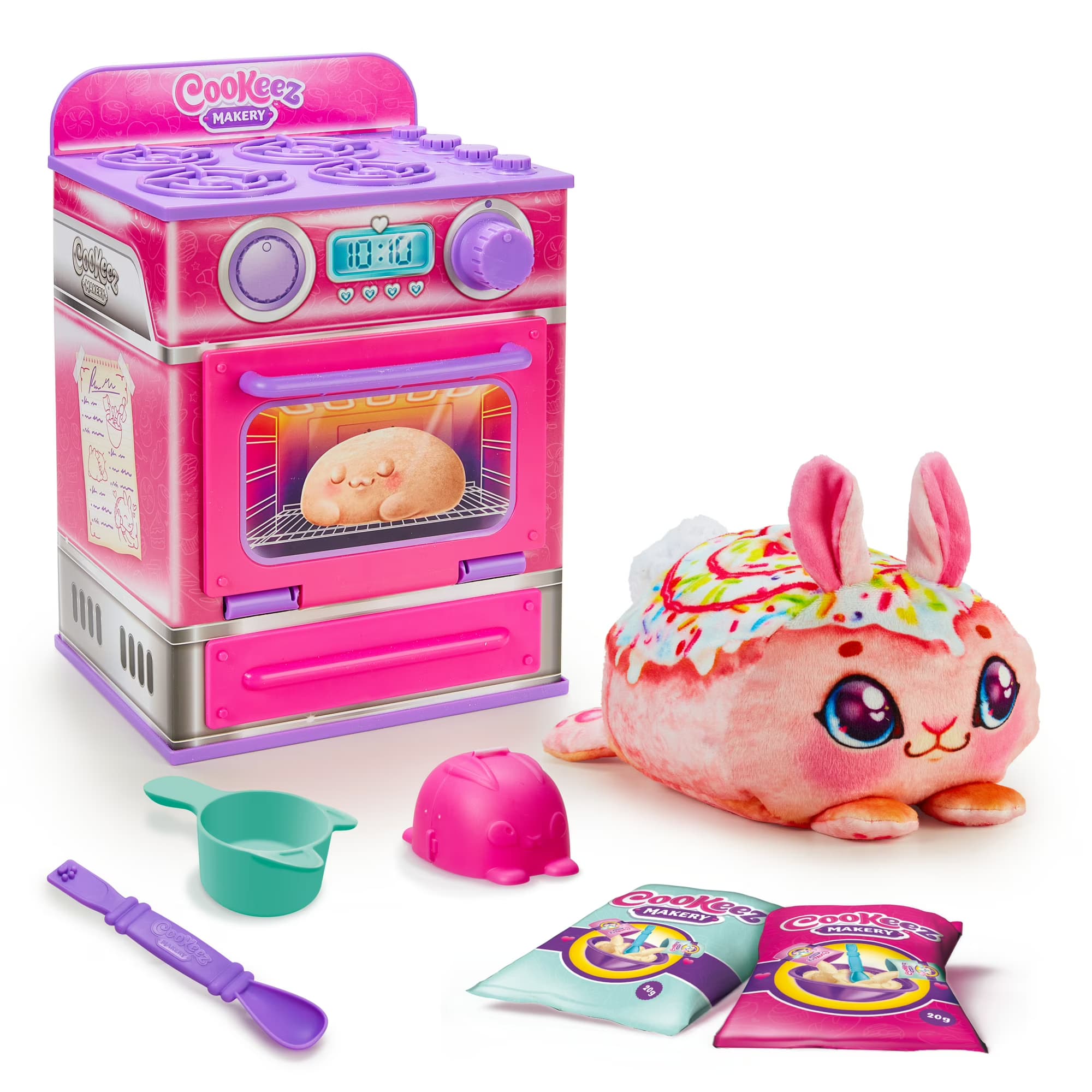 Horno Rosa Cookeez Makery Cinnamon Treatz (Golosinas de Canela), Peluche Interactivo Perfumado, Estilos Varían, Edades 5+