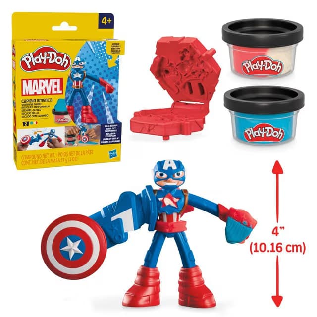 Set de Juego Escudo Estampador del Capitán América Play-Doh Marvel