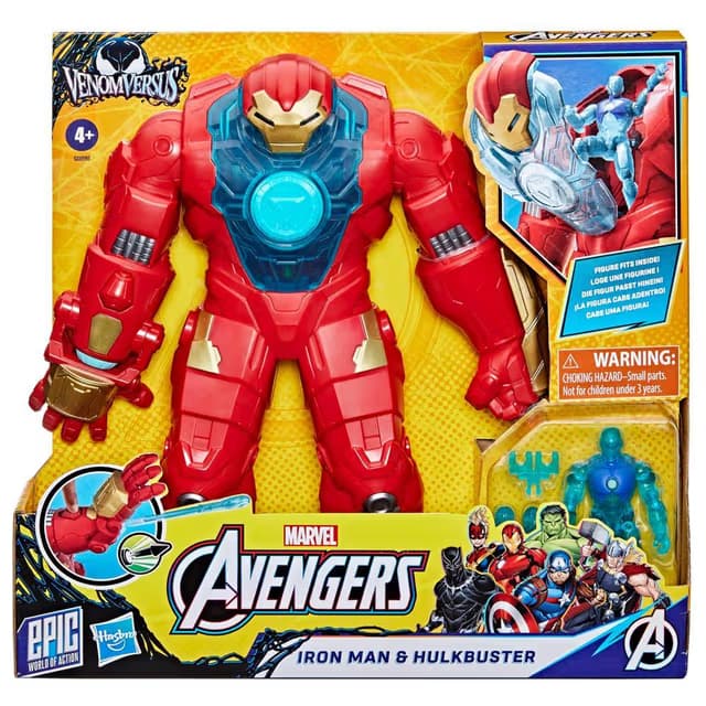 Set de Figuras de Acción Iron Man y Armadura Hulkbuster Marvel Avengers VenomVersus Epic World of Action