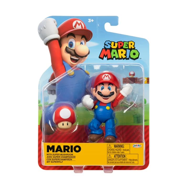 Figura de Acción Super Mario de 10 cm con Power Up Rojo