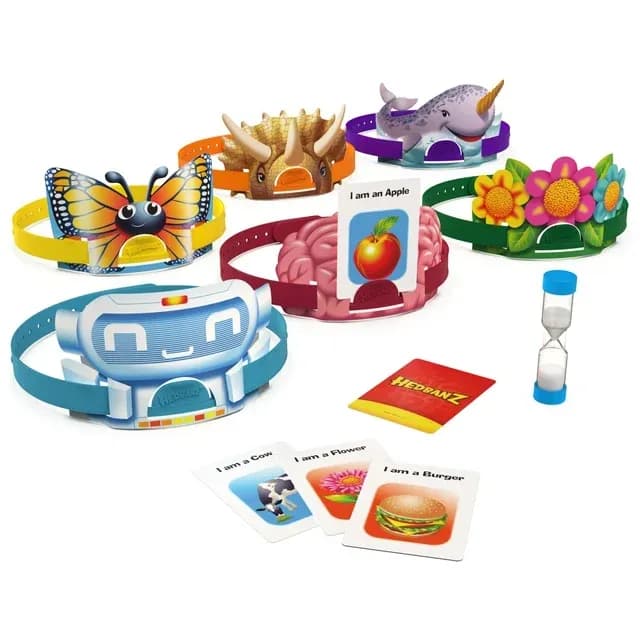 Hedbanz 2da Edición, Juego de Mesa de Adivinanzas con Imágenes con 25 Cartas de Bonificación