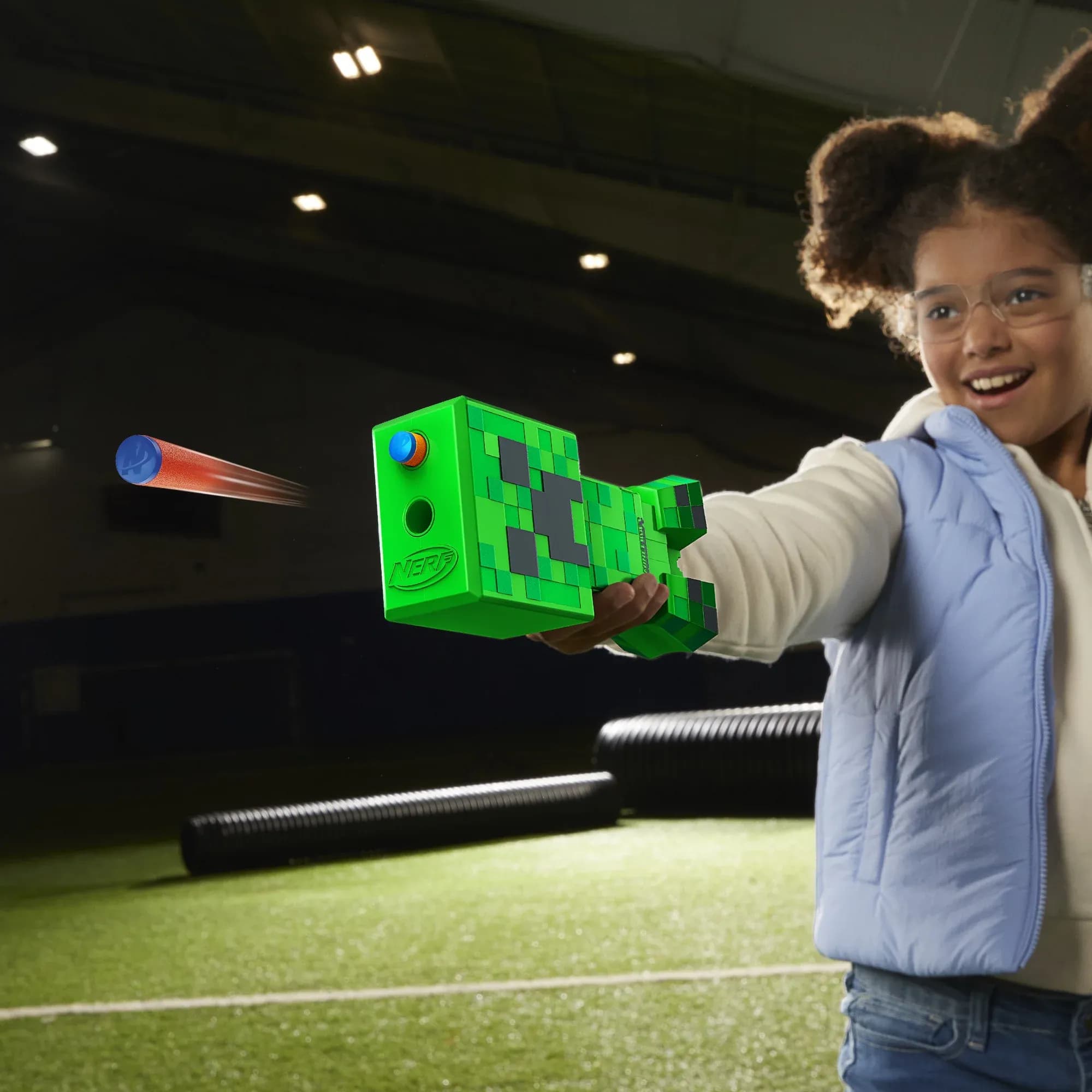 Pack de 2 Pistolas Nerf Minecraft Creeper & Skeleton Mob, Regalo para Niños