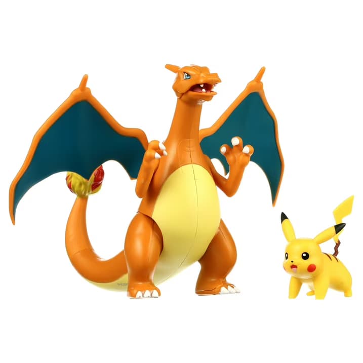 Paquete de 2 Figuras de Batalla Pokémon - Charizard (11.4 cm) y Pikachu (5 cm)