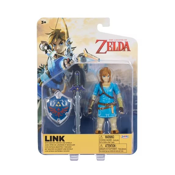 Figura de Acción Nintendo Link de 10 cm con Espada Maestra y Escudo
